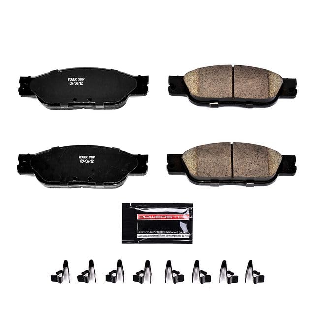 Power Stop Z23-933 Z23 Evolution Sport Carbon Fiber Infused Ceramic Brake Pads with Hardware For Jaguar S-Type 2003-2005 | Jaguar Vanden Plas 2004 [Vehicle Specific]