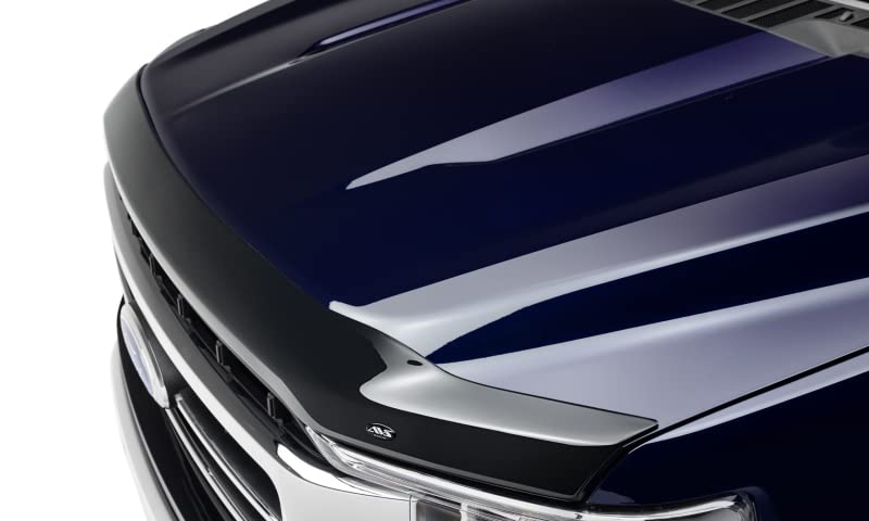 Aeroskin Hood Protector Auto Ventshade [AVS] | Fits 2021 - 2025 Ford F-150, (Excludes Tremor, Platinum, King Ranch) | Low Profile Deflector / Bug Shield - 1 pc., Smoke | 322196