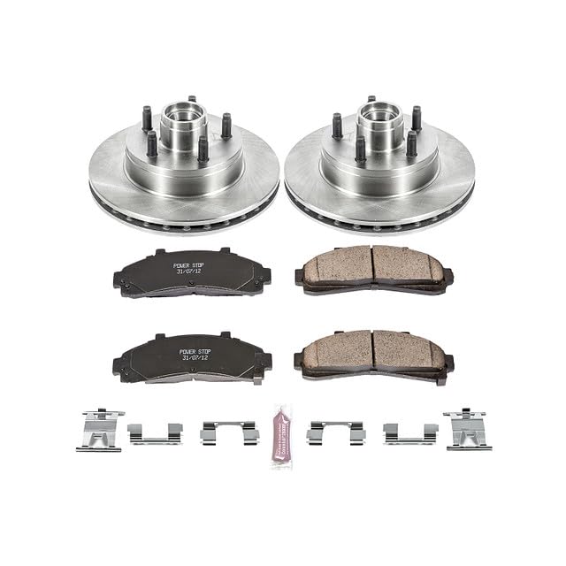 POWERSTOP Autospecialty KOE5079 Front Replacement Brake Kit-OE Brake Rotors & Ceramic Brake Pads For Ford Ranger, Mazda B2300, Mazda B3000, Mazda B4000 [Model Specific]