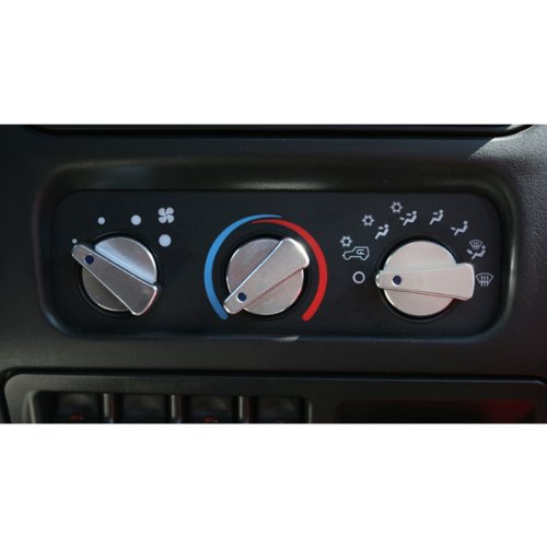 Rugged Ridge Dash Knob for Jeep TJ Wrangler | Aluminum, Silver and Blue | 11420.03 | Fits 1999-2006 Jeep Wrangler TJ