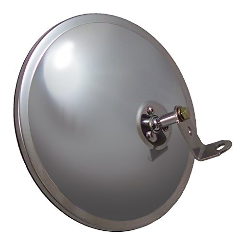 CIPA 48854 Fully Universal Replacement Full Size Convex Mirror (Stainless) - 8 1/2" Diameter