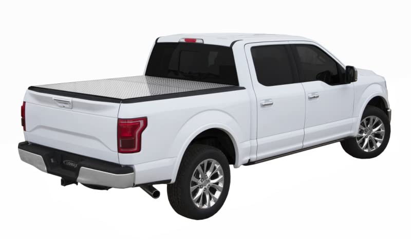 Professional LOMAX Series Tonneau Cover; Diamond Plate Finish; Single Rail B0010019;