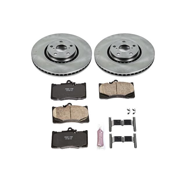 Power Stop KOE4634 Front Replacement Brake Kit-OE Brake Rotors & Ceramic Brake Pads For Lexus GS350 2007-2011 [Model Specific]