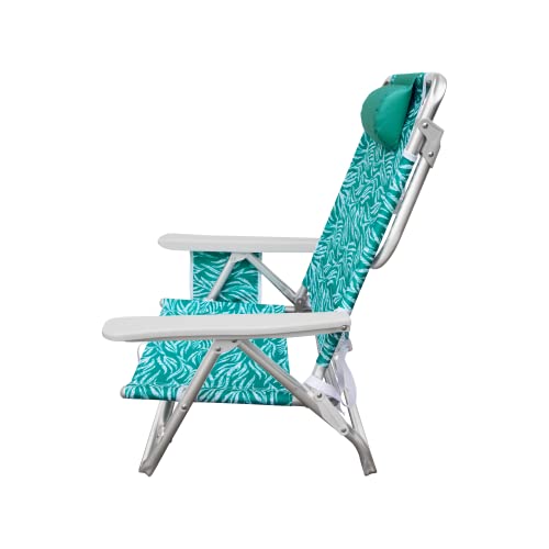 Backpack Hurley Beach Chair, One Size, Lightweight, Aluminum, Jade