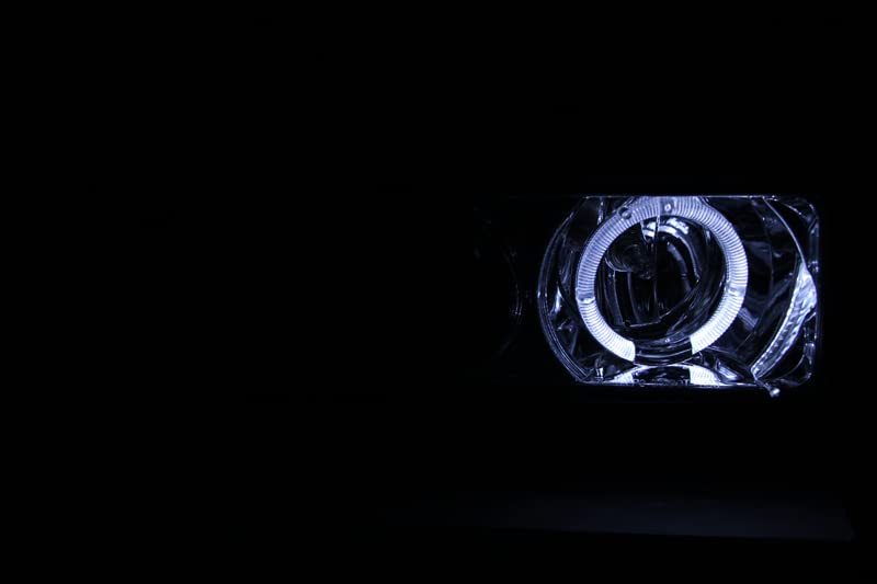 Projector Headlight Set ANZO USA w/CCFL Halo-Chrome