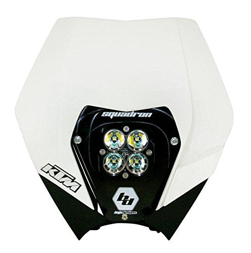 Baja Designs LED Headlight Kit Squadron Sport (A/C) with Shell for KTM Motorcycle 2008-2012 (Driving/Combo; Clear)
