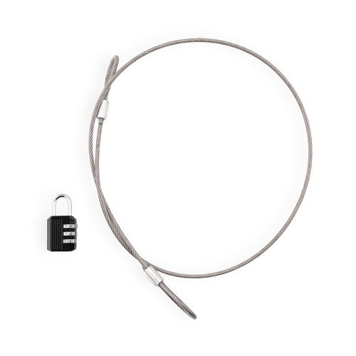 Arcon 19766 Security Cable, with Separate Lock, 3 Millimeter Diameter x 36 Inch Length, Stainless Steel, Clear Vinyl Sleeve