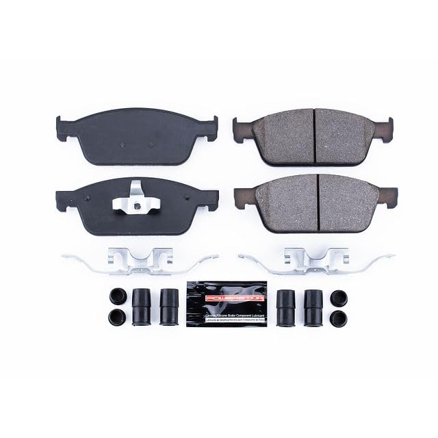 Power Stop Z23-1668 Z23 Evolution Sport Carbon Fiber Infused Ceramic Brake Pads with Hardware For Ford Focus 2013-2014 [Model Specific]