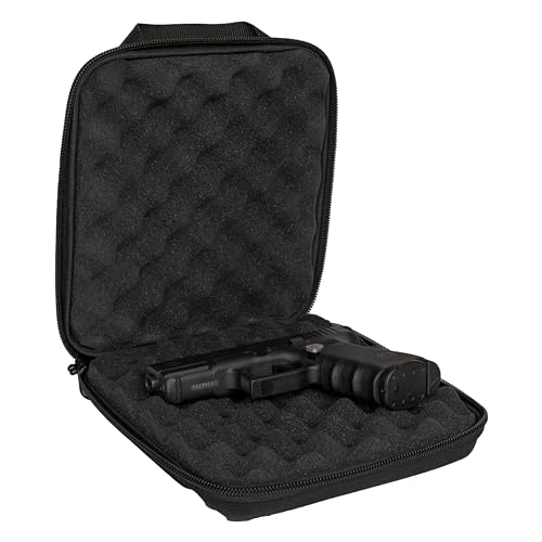 Plano Pistol Stealth Case, Lightweight Gun Carrying Case for Pistols, Lockable Dual Zipper Pulls with EVA Construction and Protective Foam