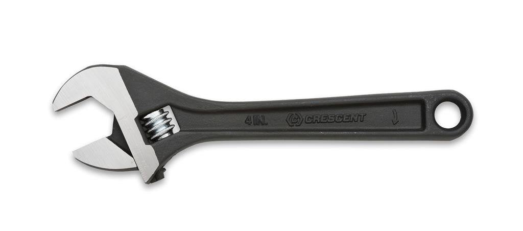 4" Crescent Adjustable Black Oxide Wrench - Carded - AT24VS