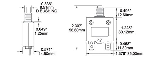Circuit Breaker Blue Sea Systems 2132 Push BUT ST 10A