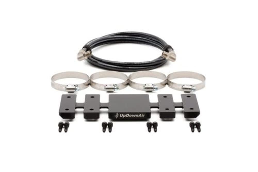Twin Compressor Mount & Connection Kit - Up Down Air for ARB & EGOI II Dual Air Twin Compressor - Black
