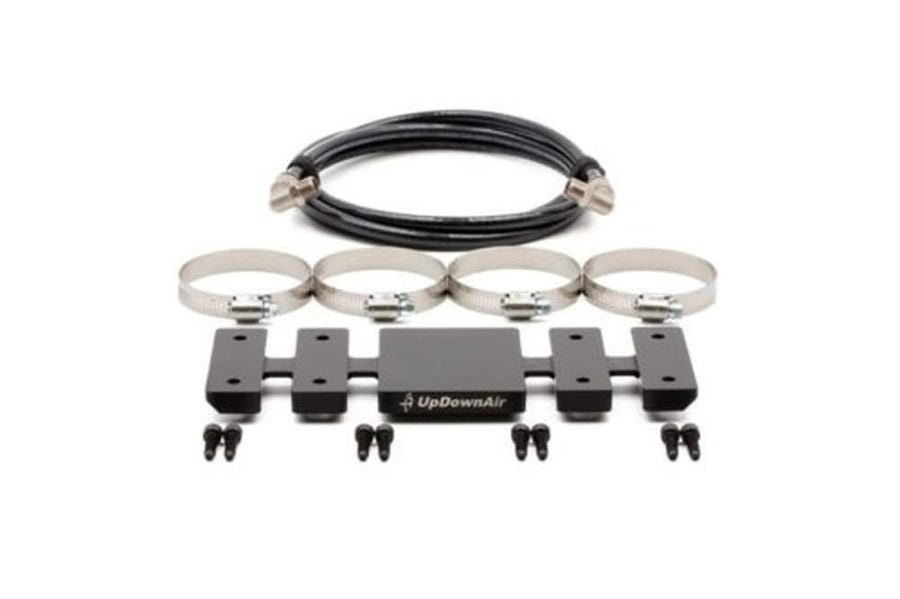Twin Compressor Mount & Connection Kit - Up Down Air for ARB & EGOI II Dual Air Twin Compressor - Black