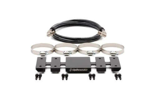 Twin Compressor Mount & Connection Kit - Up Down Air for ARB & EGOI II Dual Air Twin Compressor - Black
