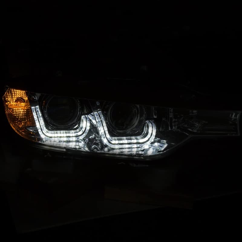 Projector Headlight Set ANZO USA w/U-Bar Halo-Chrome 121507