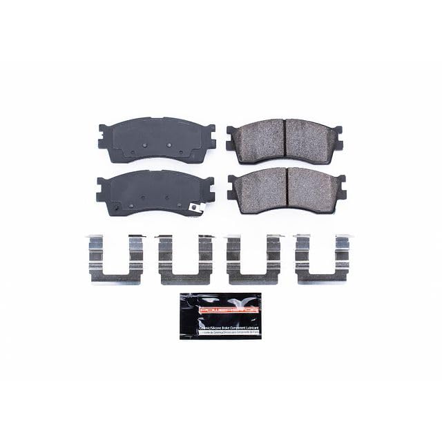 Power Stop Z23-889 Z23 Evolution Sport Carbon Fiber Infused Ceramic Brake Pads with Hardware For Kia Rio 2002-2005, Kia Sephia 2001, Kia Spectra 2000-2004 [Model Specific]
