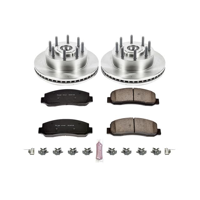 PowerStop Brake Kit For F-350 Super Duty 2005-2007, F-250 Super Duty 2005-2007 [Model Specific] - Autospecialty Front OE Disc Rotors & Ceramic Brake Pads Replacement, KOE1796