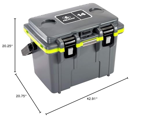 Pelican Personal Lunch Box Cooler 14 Quart (Dark Gray/Green)