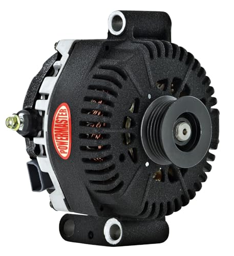 Alt Ford Powermaster 4G Black Wrinkle 200A 6 Groove Pulley