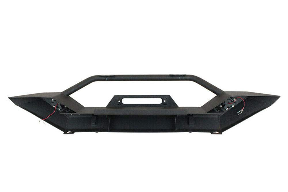 Offroad FISHBONE Jeep TJ/YJ Front Bumper W/LED's 87-06 Wrangler TJ/YJ Steel Black Textured Powercoat