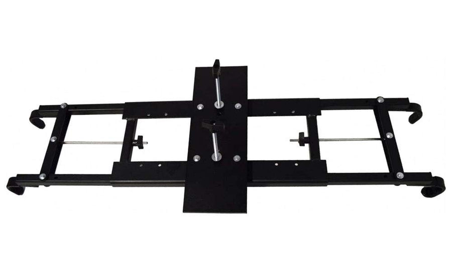 Power-Ride GREAT DAY Spare Tire Carrier - For Mid-Size UTVs With 42-53in Roll Bar Width - Black Powder-Coated Finish, UVPR775-STC-M/S