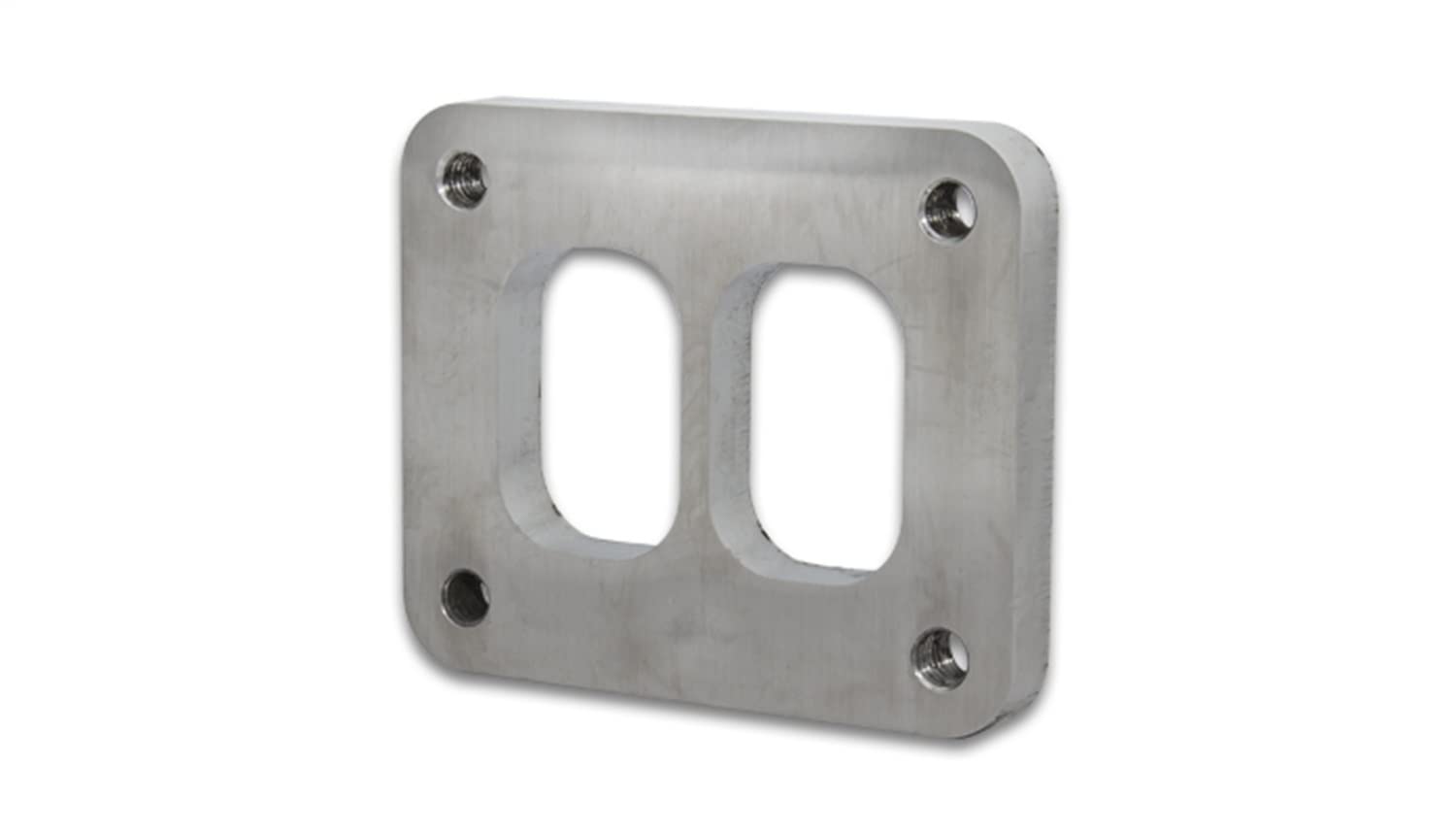Turbocharger INLET Flange, Vibrant Power 19859, 4-Bolt, fits Garrett GT4088R (model 703457-2 only) with Divided Turbine inlet, 304 Stainless Steel, Natural, each