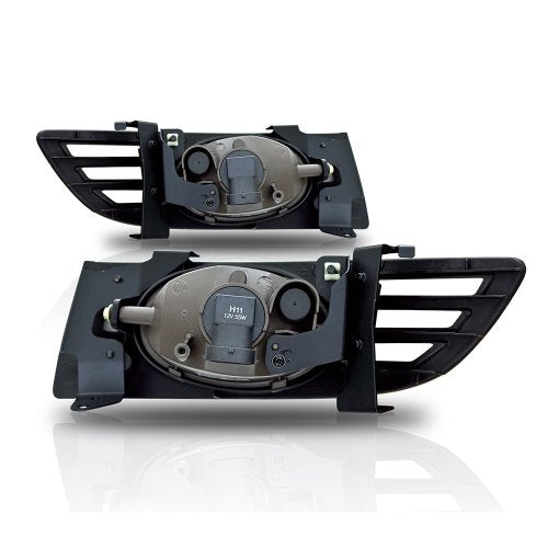 Winjet Driving Fog Lights Compatible with [2003 2004 2005 Honda Accord Coupe] + Switch + Wiring Kit (Yellow)