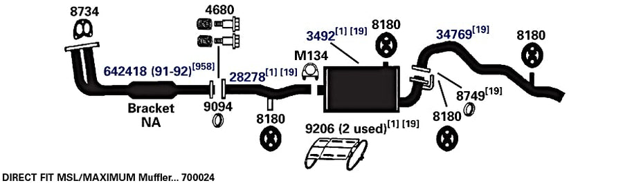 Exhaust Tail Pipe AP Exhaust Products 34769