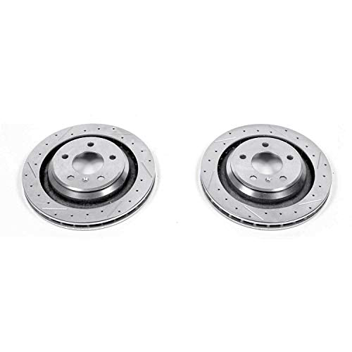 Power Stop Rear AR8287XPR Drilled & Slotted Evolution Rotor Pair For Pontiac Grand Prix 2005-2008 [Model Specific]