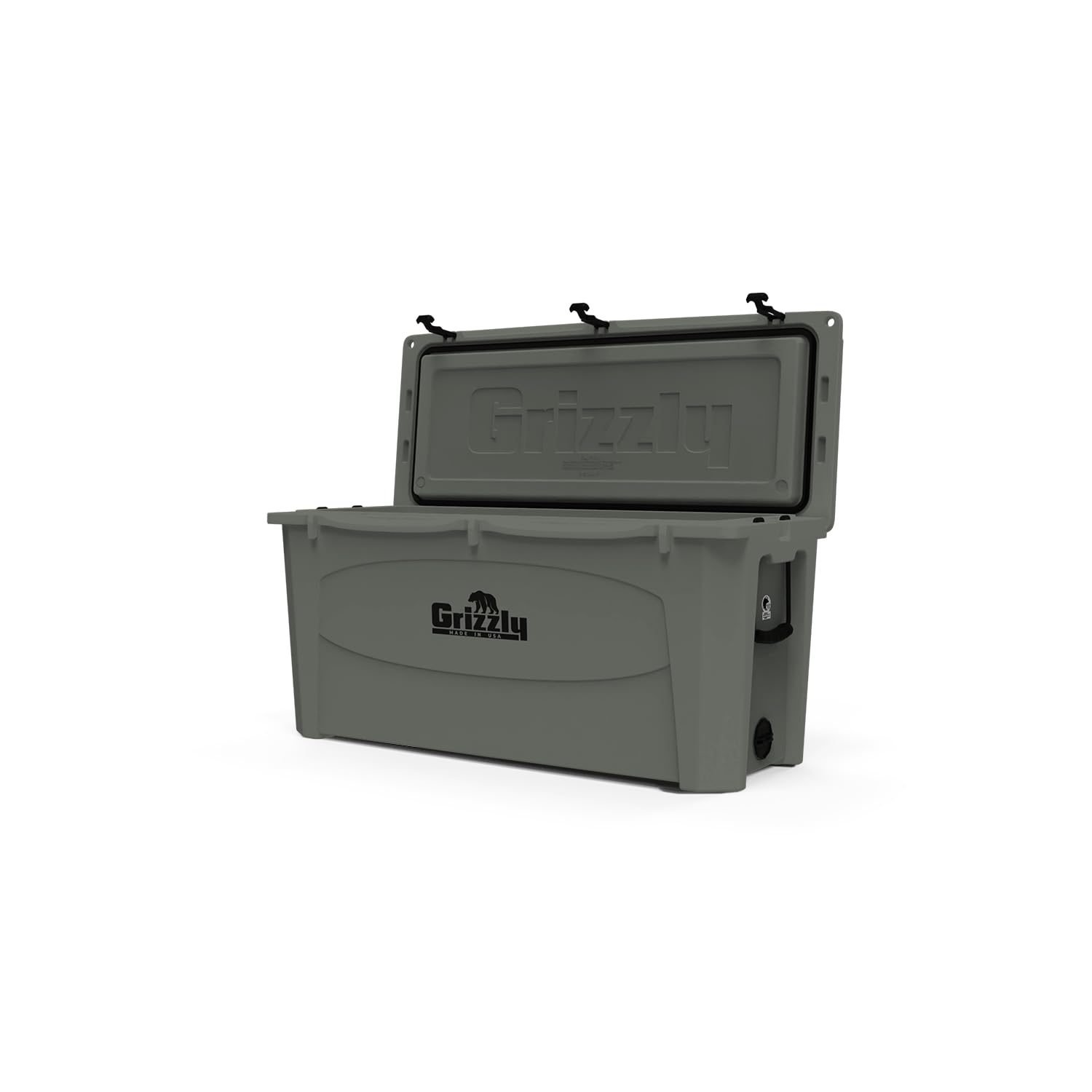 165 Cooler Grizzly | 165 qt Ice Chest Durable Rotomolded Insulated | Made in USA | Warranty for Life | for Beach Boat Camping Fishing Hunting | G165 | Lunar Green