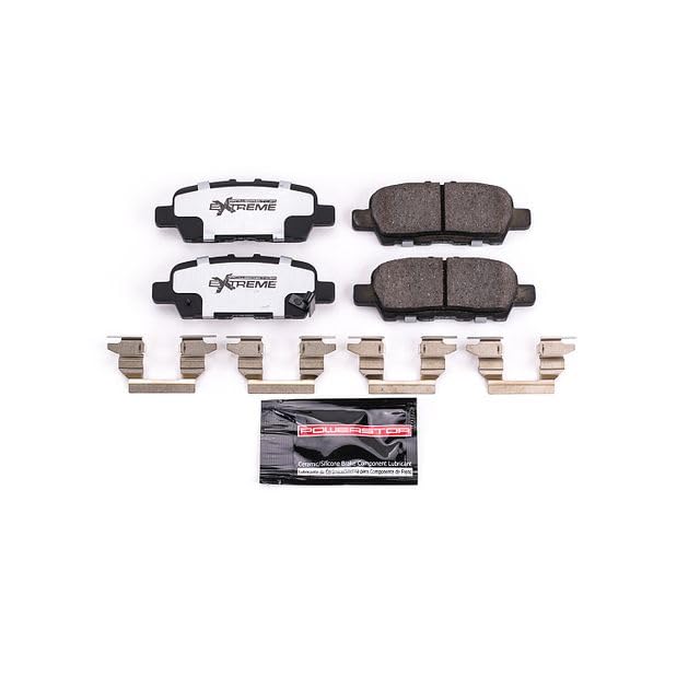 Power Stop Z26 Rear Z26-1393 Carbon-Fiber Ceramic Brake Pads For EX35, FX35, INFINITI, Q50, Q60, Q70, Q70L, QX50, QX60, QX70, 370Z, LEAF, Maxima, Rogue, Rogue Sport, Sen, Niss [Model Specific]