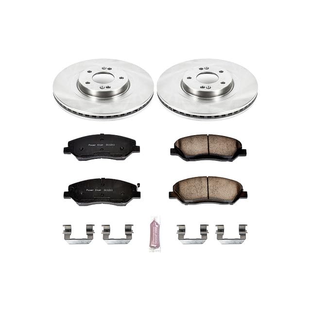 Power Stop Autospecialty KOE6951 Front Replacement Brake Kit-OE Brake Rotors & Ceramic Brake Pads For Hyundai Santa Fe 2013-2016 [Model Specific]