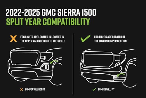 Offroad DV8 Tube Front Bumper for 2022-2025 GMC Sierra 1500 | High-Speed Desert & Rock Crawling Styles | Ultra High-Clearance Design | Prerunner Push Bar w/Light Mounts | Center Light Mount | Steel
