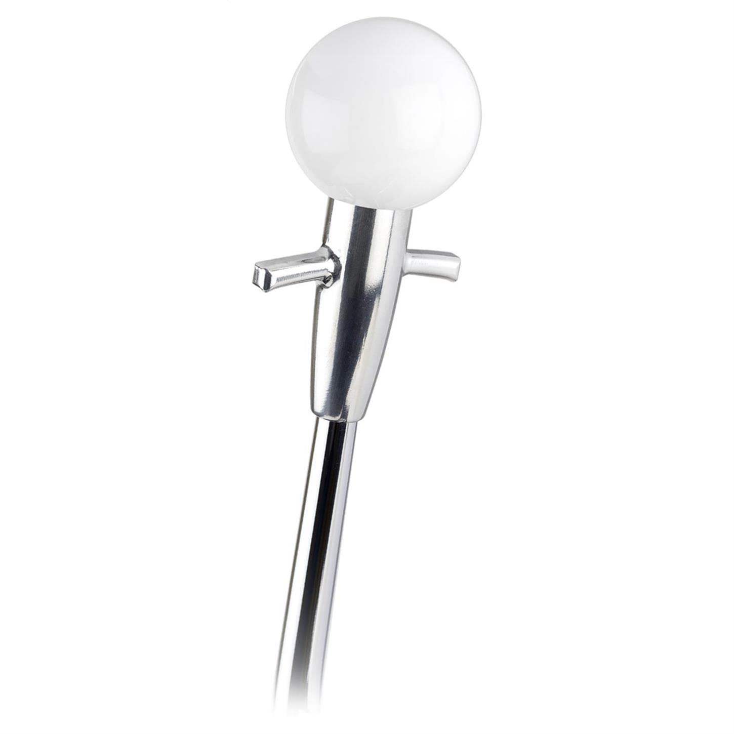 Fm Shifter Lokar Performance Products GM Th350 Chrome 12" Single Bend Lever Muscle Car White Knob
