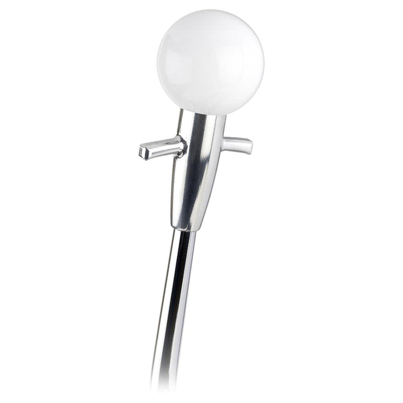 Fm Shifter Lokar Performance Products GM Th350 Chrome 12" Single Bend Lever Muscle Car White Knob