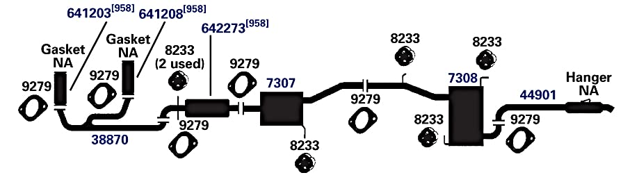 Exhaust Muffler AP Exhaust Products 7307