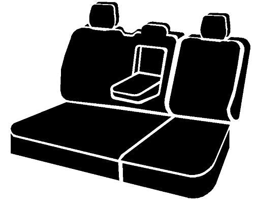 Fia Black TRS42-53 Custom Fit Rear Seat Cover Split Seat 40/60 - Saddle Blanket (Solid Black)