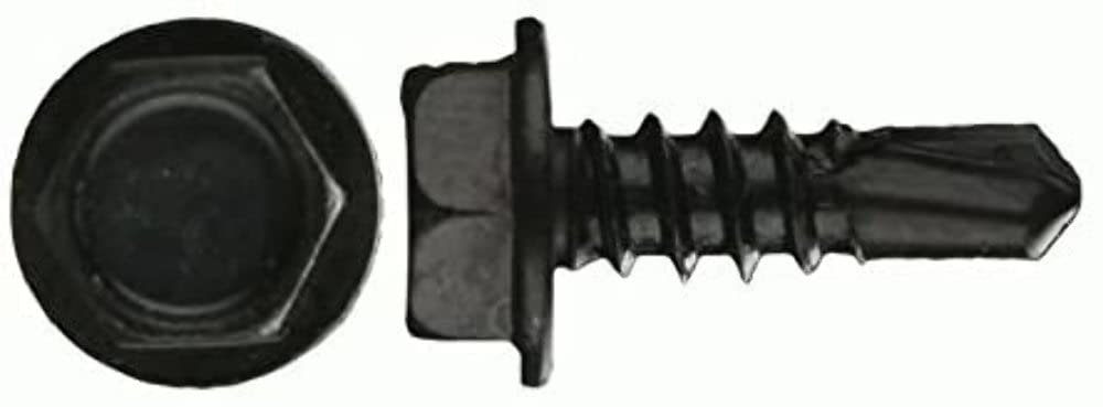 Hex Washer Head Tek Screw Install Bay #8 X 1 Inch - Box of 500