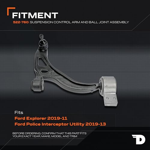 Dorman Front Passenger Side 522-760 Lower Suspension Control Arm and Ball Joint Assembly Compatible with Select Ford Models