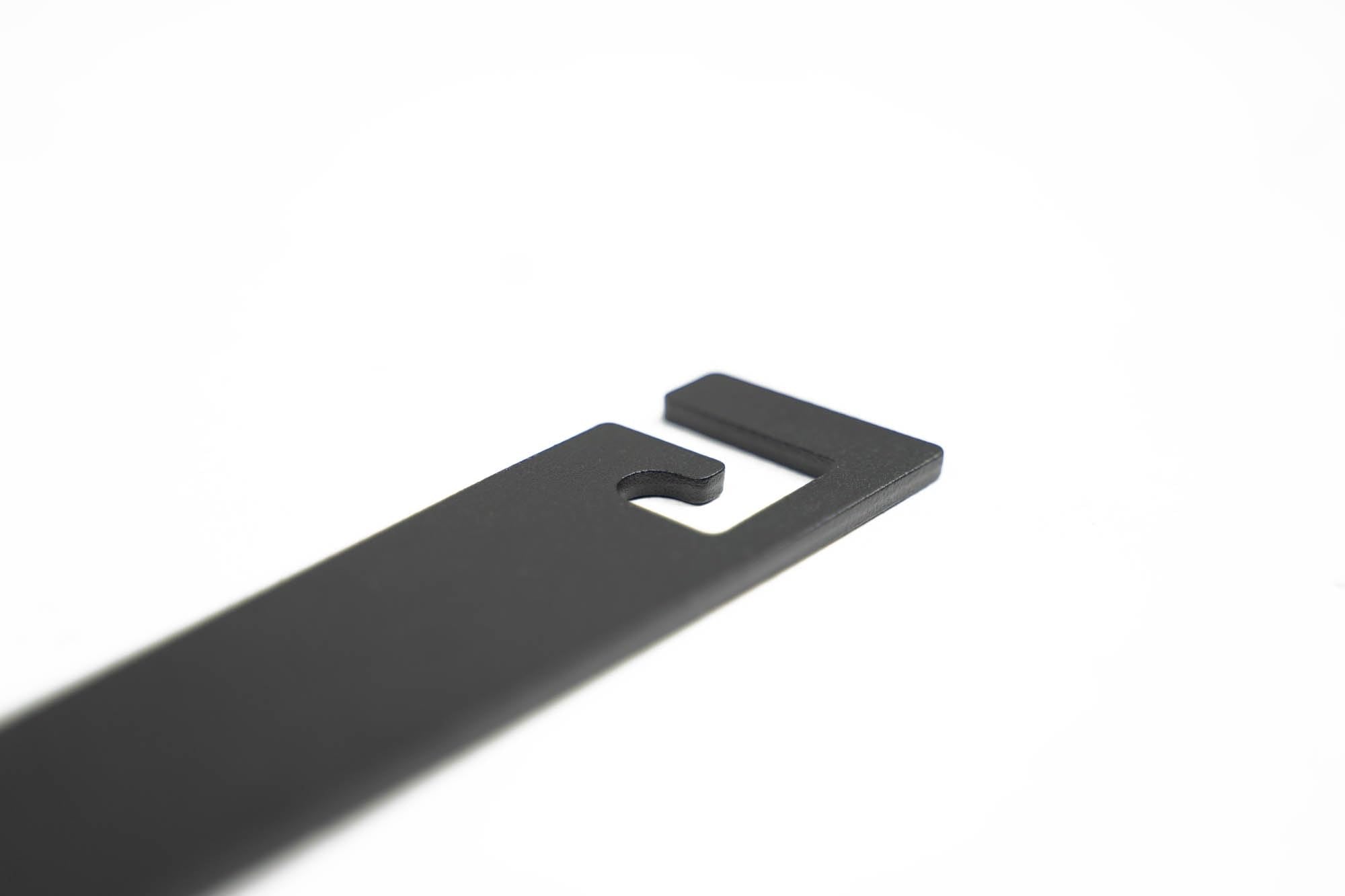 Slanted Front License Plate Mount Capable for The 2021-2024 Ford Bronco | Fits The Factory Capable Steel Front Bumper ONLY | Relocates License Plate Below The Grille | DV8 Offroad