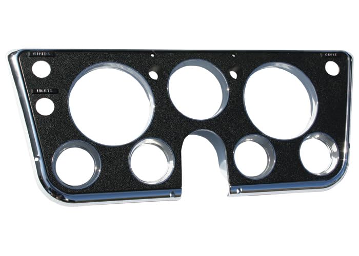 INST68B Brothers Trucks Instrument Bezel - 7 Hole - With Choke - Chrome/Black