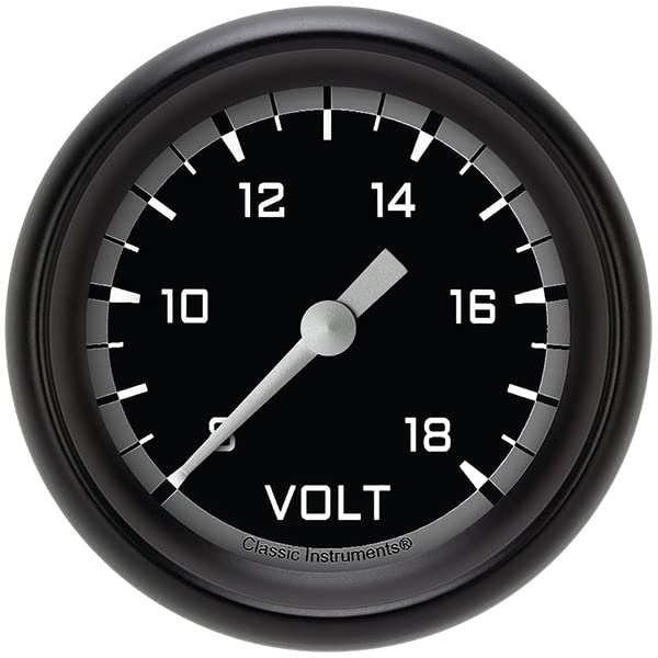 AX330GBPF Classic Instruments AutoCross Gray 2-5/8" Voltage Gauge