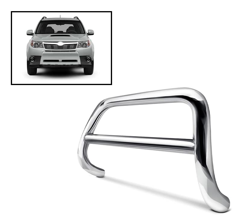 A Bar Black Horse No Skid Plate Stainless Steel Compatible with 2009-2013 Subaru Forester-BBSU01SS