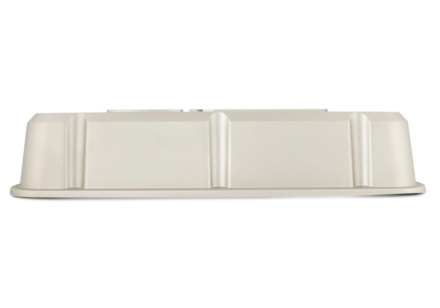 Slant-Edge Valve Cover, Tall, Baffled, Breather Hole, Raised Ford Racing Logo, Aluminum, Gray Crinkle Powder Coat
