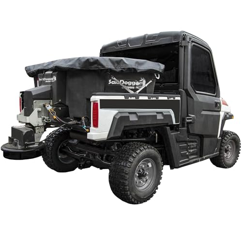 SaltDogg 0.40 Cu Yd SHPE0400 Electric Poly Hopper Spreader with Auger for UTVs, 1/2 Ton & 6-1/2 ft+ Bed Trucks — Patented Double‑Wall Hopper, 14" Spinner, in‑Cab Variable Speed Control, Made in USA