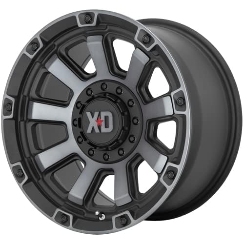 XD Wheels Gauntlet Xd852 Satin Black with Gray Tint Wheel with Alloy Steel (20 x 9. inches /6 x 106 mm, 0 mm Offset)
