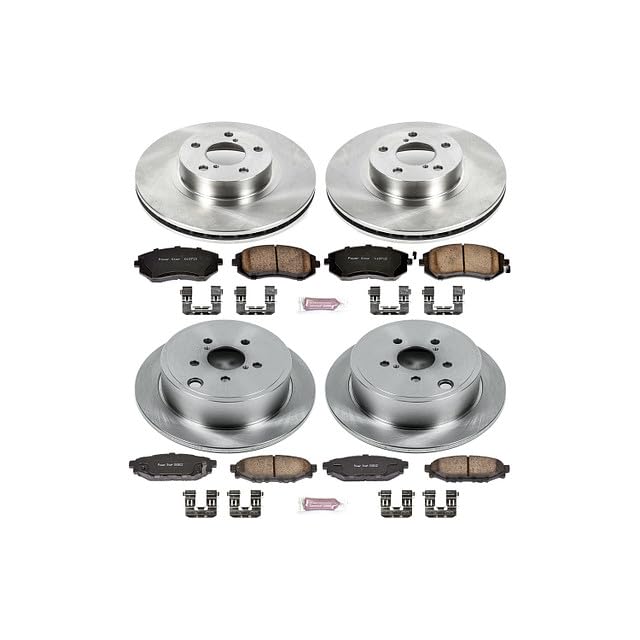 Power Stop Autospecialty KOE6110 Front and Rear Replacement Brake Kit-OE Brake Rotors & Ceramic Brake Pads For Subaru Impreza 2008-2010 [Model Specific]
