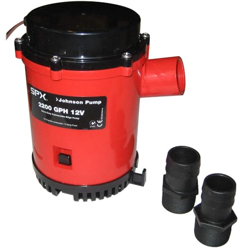 2200 GPH Johnson Pump Bilge Pump 1-1/8" Hose 12V Threaded Port