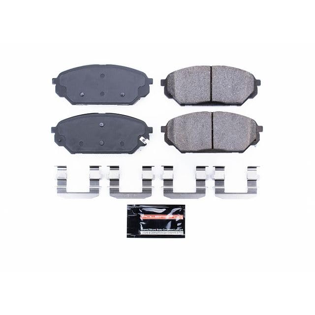 Power Stop Z23-1301 Z23 Evolution Sport Carbon Fiber Infused Ceramic Brake Pads with Hardware For Hyundai Veracruz 2007-2012 [Model Specific]