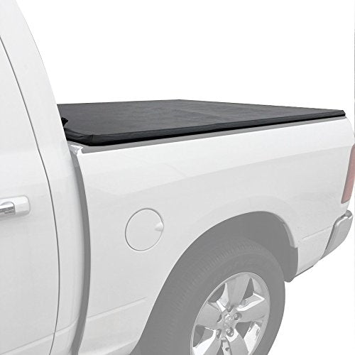 Premier Black Horse Soft Trifold Truck Bed Tonneau Cover Compatible with 2009-2014 Ford F-150 6.7ft Bed-PRS-FO06